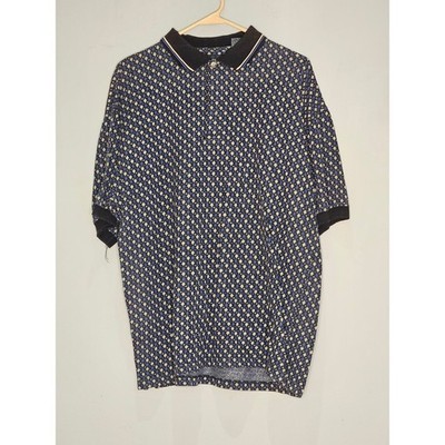Pierre Cardin Polo Shirt Lg Menswear Patterned Collared Golf Casual Y2K Pullon