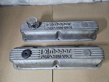 Mopar Used Finned Aluminum Valve Cover Pair For Small Block Engines