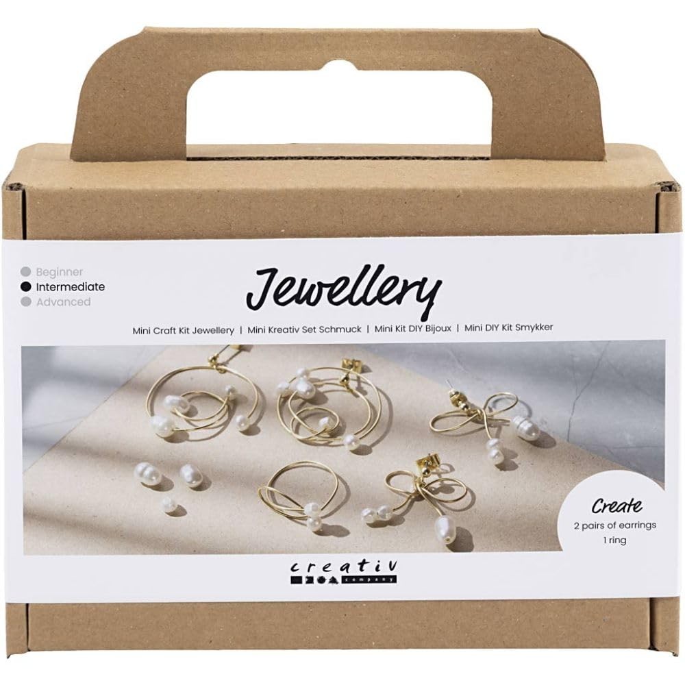 Mini Craft Kit Jewellery, Gold-Plated, 1 Pack, Mulricolour 977750