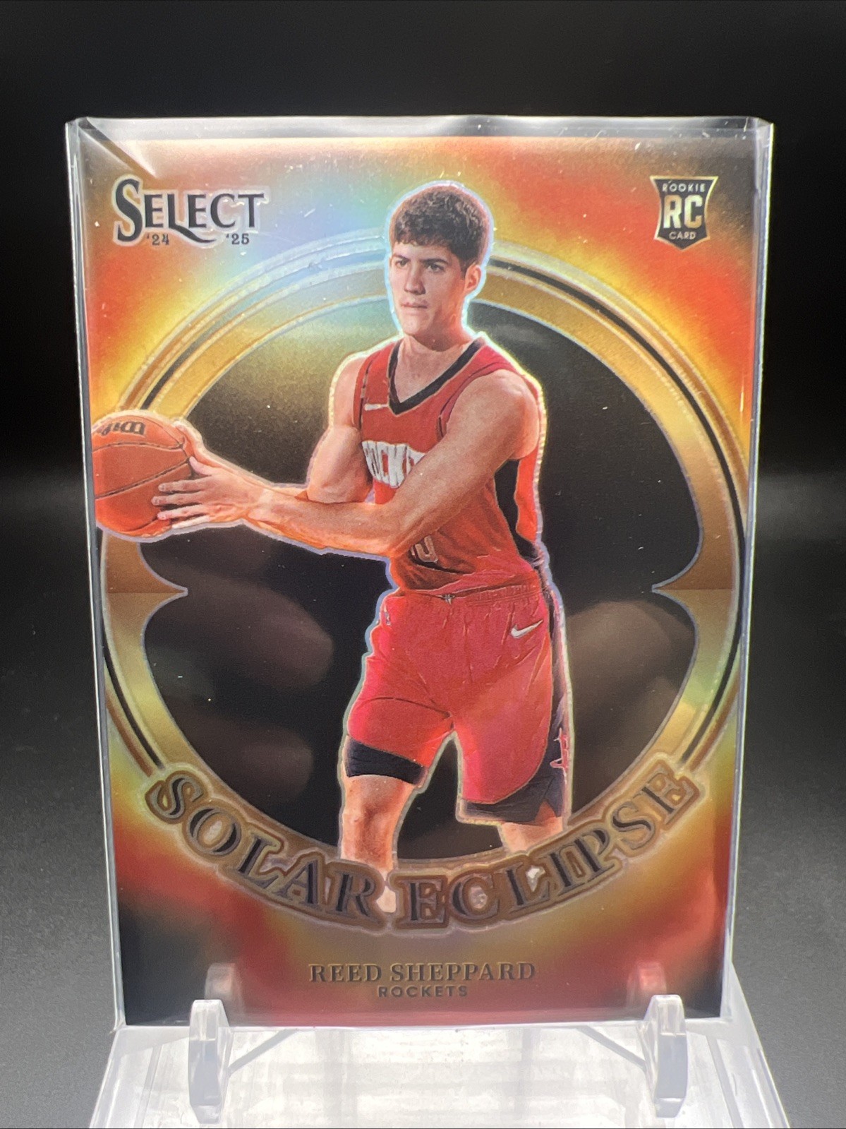 2024-25 Panini Select RC Reed Sheppard Solar Eclipse Case Hit SSP #4 ROCKETS