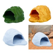 Reptile Food Bowl Sturdy Reptile Cave Hideout for Bearded Dragon Snake Gecko