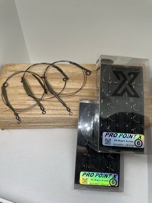 Predator X Titanium Pike Trace 20'' / 50cm 3 PACK With 2 x Box sz6 Pro Point 42lb