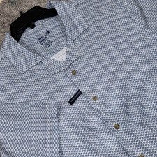 Johnnie-O Shackleford Button Up Shirt Mens Cool Breeze Tech Navy XXL NEW
