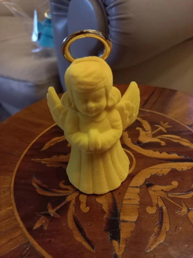 Virca Angelo Giallo Catenina Charm Angelo Cuore Bianco - Immagine 3 di 4