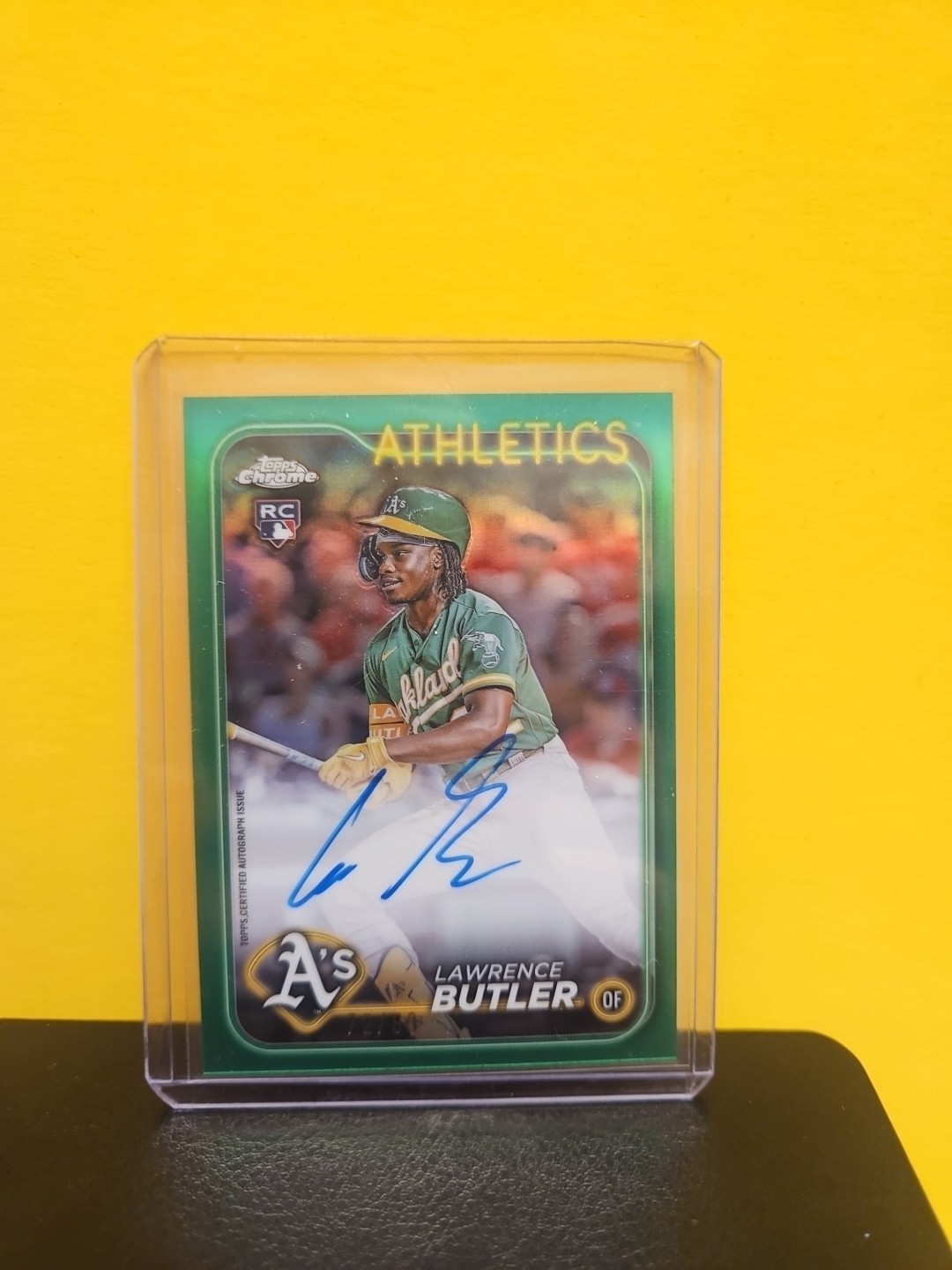 2024 Topps Chrome - Rookie Auto Lawrence Butler #RA-LBU Green Refractor /99 (RC)