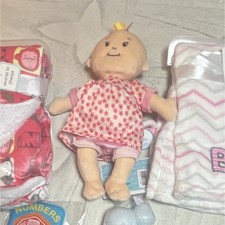 mini B  Baby Starters Crib Blanket Animal Print Sherpa 30x40in Unisex