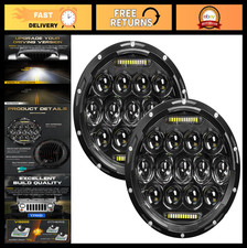 7 Round Led Headlights Hilo Beam Dot Approved For Jeep Wrangler Chevy Ford 7 Round Led Headlights Hilo Beam Dot Approved For Jeep Wrangler Chevy Ford