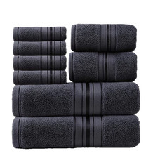 8 Piece Luxury Towel Set2 Bath, 2 Hand, 4 Washcloths Quicker-to-Dry Spa  Hotel
