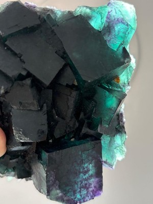 Extra HQ Okarusu Mine Fluorite Namibia! Teal Green and Purple Cubic Crystals!