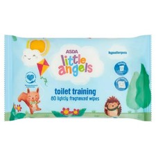 12x Little Angels Toilet Training Lightly Frangranced Wipes 80 Pack