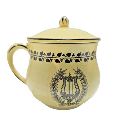 VTG Mottahedeh Yellow Creil Pot De Creme Italy 25006 Vintage