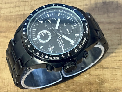 Fossil CH2601 Quartz Chronograph All Black Stainless Steel Mens Watch