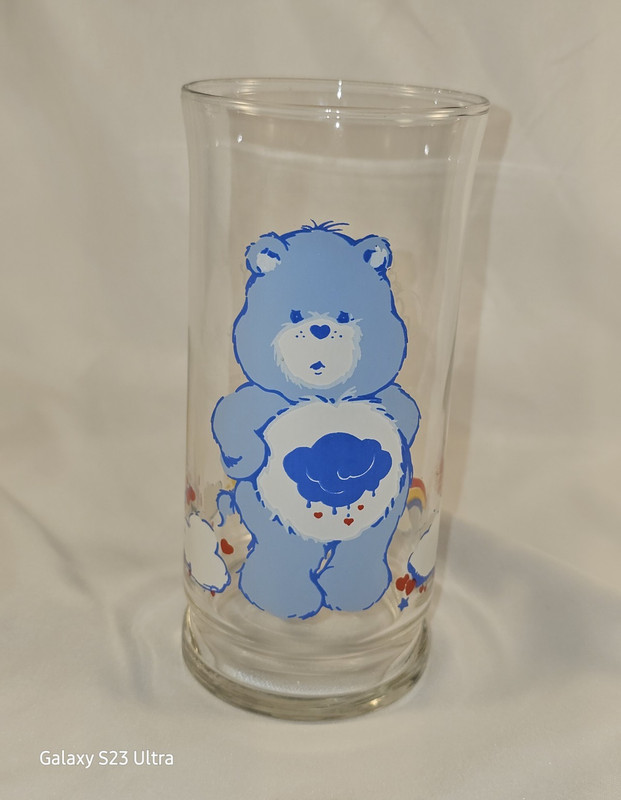 Pizza Hut Care Bears Grumpy Bear Limited Edition Promo Glass Tumbler