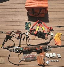 Buckingham Belt, Lineman Climbing Gear, Climbing Gear Set, Pole Climbing & Bag