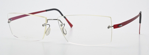 LINDBERG Brille 2021 Col U39 Strip Titanium Randlos Rot Rechteckig Leicht Small - Picture 3 of 9