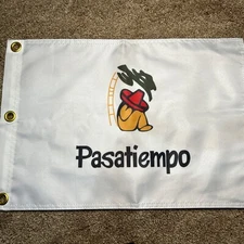 PASATIEMPO GOLF CLUB PGA TOUR PIN FLAG W GROMMETS FREE SHIP AUTOGRAPHS