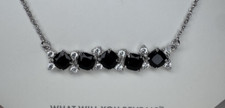 Bomb Party Necklace Rbp6994 The Sterling Club Black Onyx Cz On .925 Solid Ss