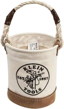Klein Tools 5104MINI Mini Tool Bucket, Leather-Bottom Natural 