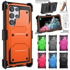 For Samsung Galaxy S22/S22 /S22 Ultra 5G Dual Layers Rugged Case / Holster Cover