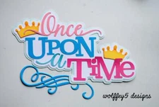 CRAFTECAFE GIRL FAMILY TITLE premade paper piecing scrapbook diecut piece page