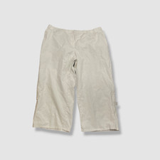  178 Eileen Fisher Women's White Cropped Wide-Leg Cotton-Hemp Pants Plus Size 3X