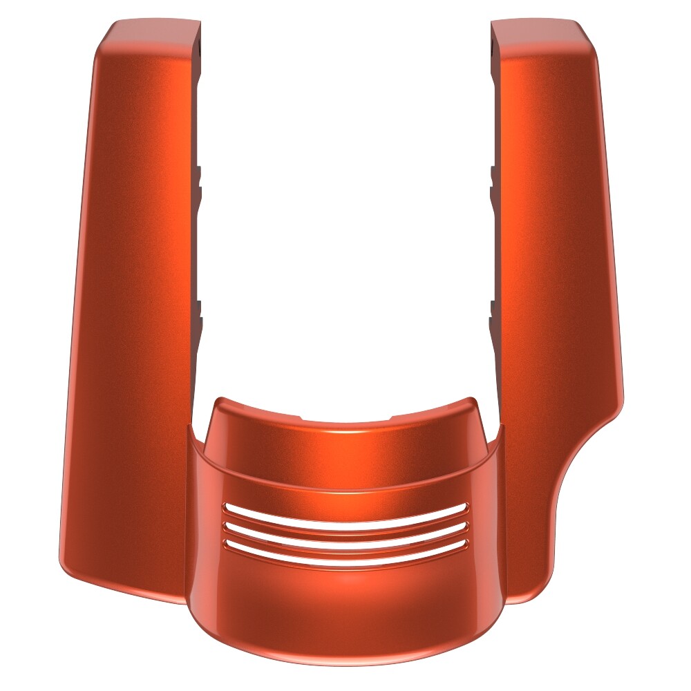 Single Cutout Stretched Rear Fender Extension ORANGE LAVA For Harley Touring 09+