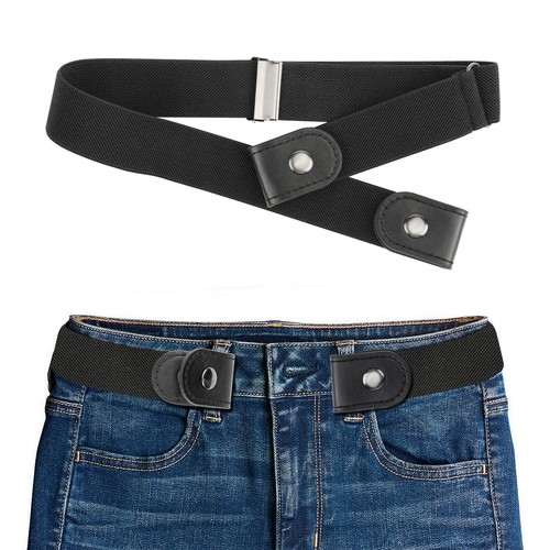 Stretchgürtel Damen Herren Elastischer Stretch dehnbar Gürtel Schnalle bis 120cm - Bild 1 von 21