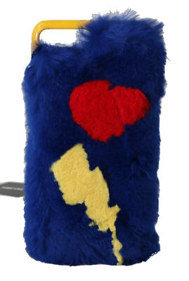 DOLCE & GABBANA Phone Case Cover Yellow Blue Lapin Fur iPhone 7 Plus RRP $500