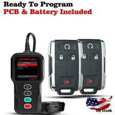 2 For 2014-2018 Chevy Silverado Gmc Sierra 1500 2500 Remote Key Fob Kit Program