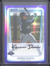 2011 Bowman Chrome Purple Refractor  #BCP163 Khris Davis No 760 of 799