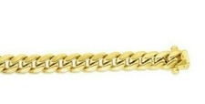 14k Yellow Gold Miami Cuban Curb Link 9" 9 MM 24 grams chain/Bracelet NHMC