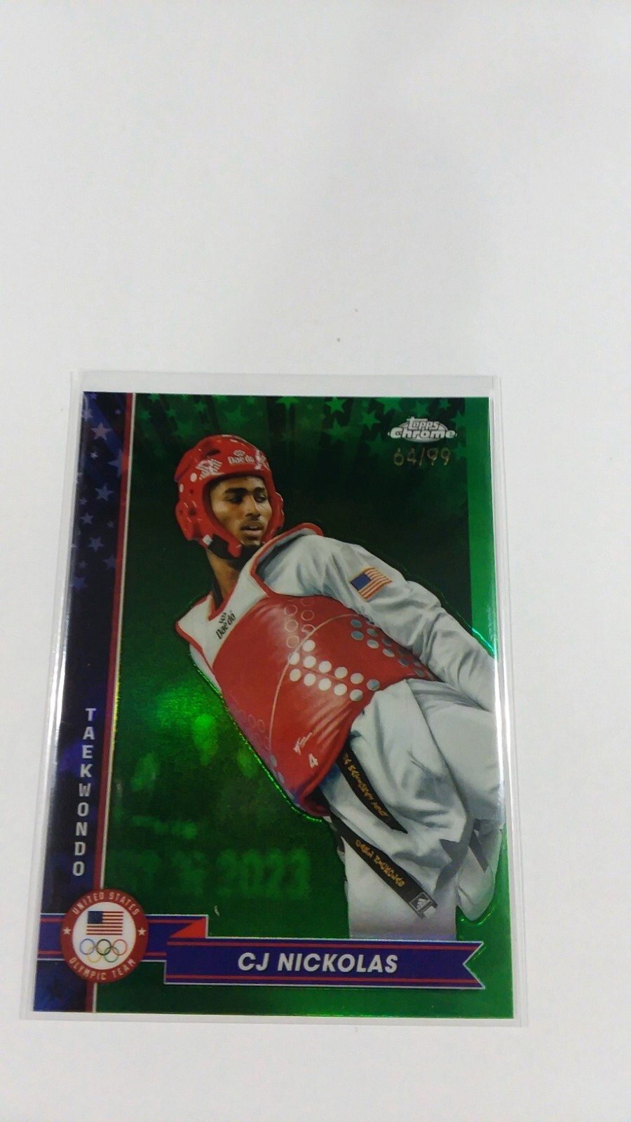 CJ NICKOLAS 2024 Topps Chrome Olympics GREEN Parallel 64/99