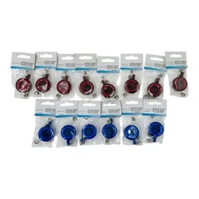 14 Count Advantus Retractable Badge Reel Blue & Red Extends up to 30"
