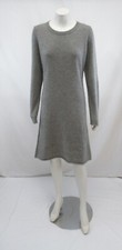 ALPHA Massima Rebecchi 100% Cashmere Gray Long Sleeve Sweater Dress #CK279