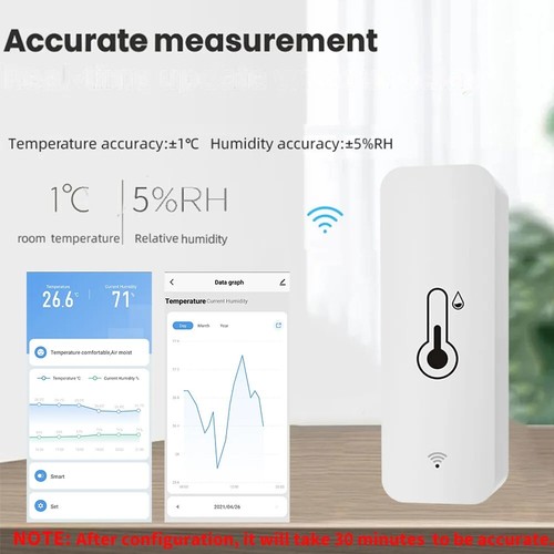 Tuya WiFi Temperature Humidity Sensor Thermometer Hygrometer Smart Home - Picture 4 of 5
