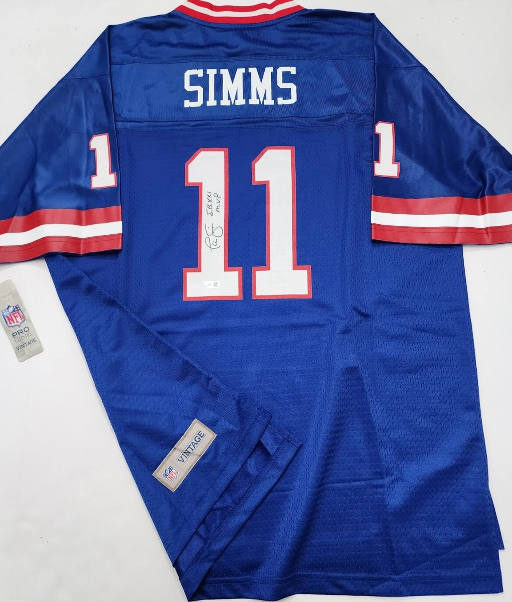 Phil Simms Signed Auto Authentic Pro Line Vintage NY Giants Jersey MVP  Fanatics