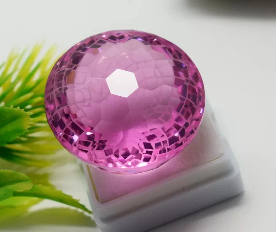 NUEVO Natural ENORME Corte Redondo Rosa Citrino 114 CT Mejor Piedra Preciosa Suelta Certificada Foto 2 de 4