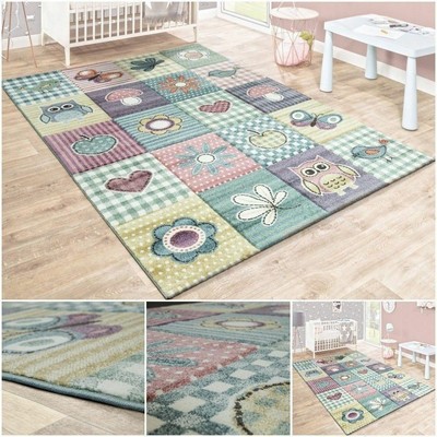 pastel rugs baby room