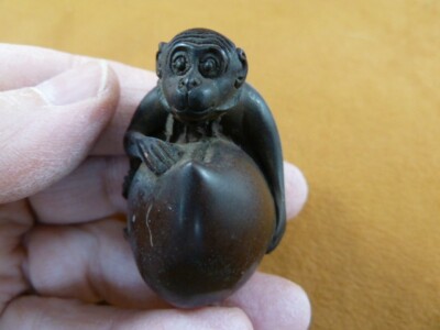 tne-ape-ch-1) CHIMPANZEE ball Chimp Monkey TAGUA NUT Figurine | eBay
