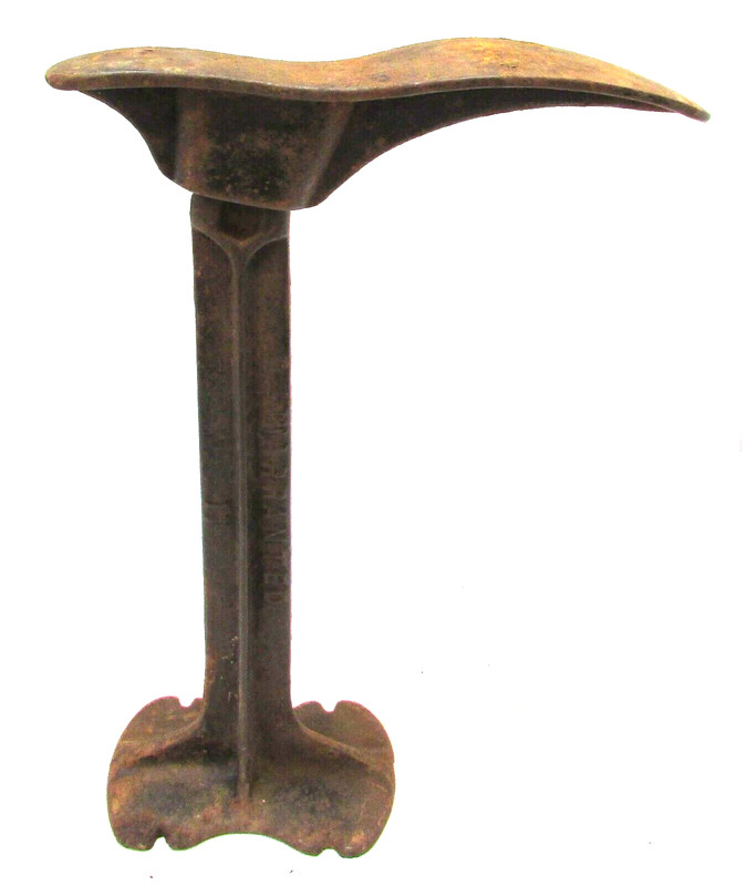 Primitive Old Heavy Cast Iron Cobblers Shoemaker Antique 10" Shoe Anvil w Stand