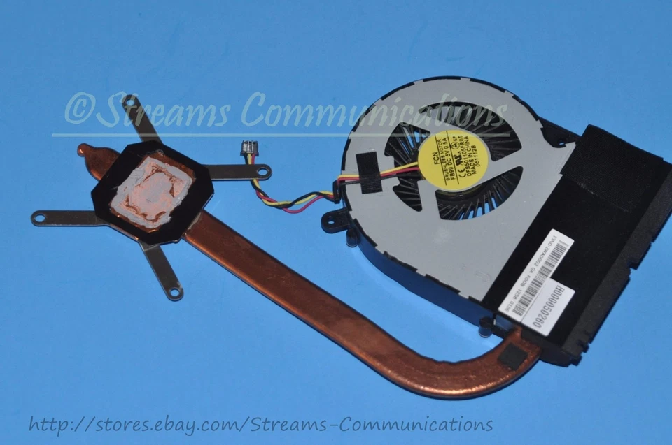 Ventilador de refrigeración CPU para computadora portátil TOSHIBA Satellite L875 L875D + disipador térmico P/N: H000050260 Foto 4 de 4