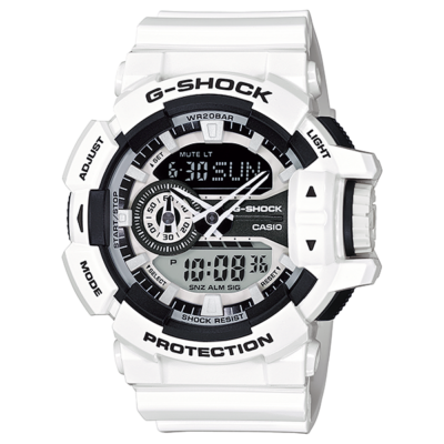 【CASIO】G-SHOCK GA-400-7AJF CASIO G-Shock GA-400-7AJF white black resistant Watch rotary