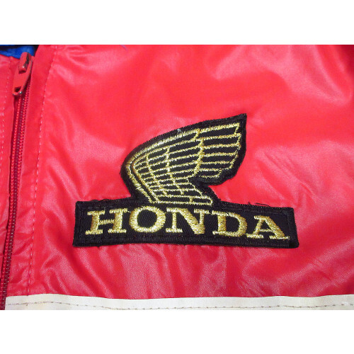Vintage 70's] HONDA nylon racing jacket size:M Red, Blue