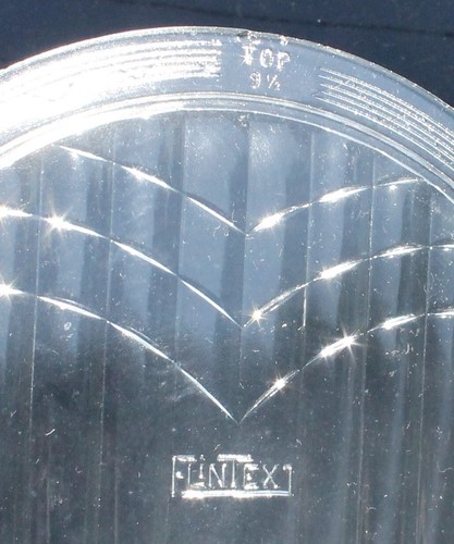 (ONE) Vintage FLINTEX Flat Head Light / Lamp Glass Lens 8 3/8" Type J glass NOS - Bild 7 von 12