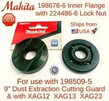 MAKITA OEM 198676-6 In/Flange 224486-6 Lock Nut use with 198509-5 Guard on XAG12