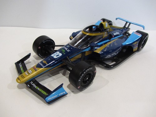2022 CONOR DALY signed INDIANAPOLIS 500 GREENLIGHT 1:18 DIECAST INDY CAR CHEVY