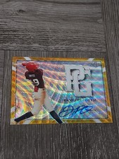 JEANPIERRE ORTIZ 2021 LEAF PERFECT GAME GOLD WAVE AUTOGRAPHED ROOKIE CARD #1/2.