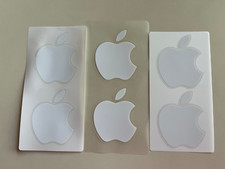 Apple Genuine Computer Stickers Lot of 6 White Stickers NEW  3 1/4 inches