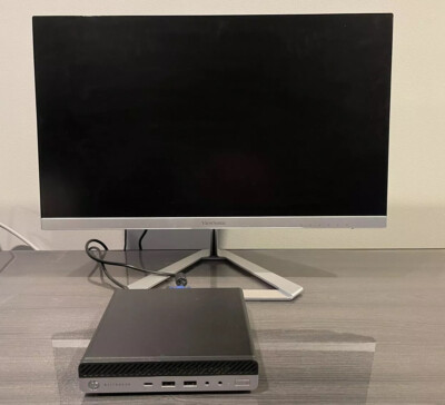 HP EliteDesk 800 G3 Mini Desktop PC 256GB SSD, 16GB RAM w/24