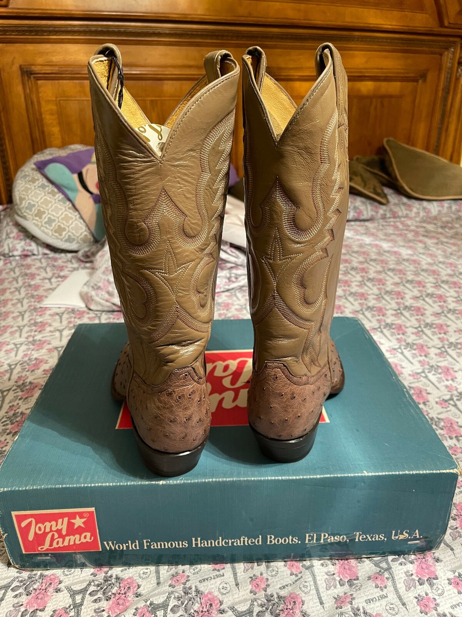 Vintage Black Label 1980's Tony Lama - Men's Ostrich Boots Vintage Black Label 1980's Tony Lama - Men's Ostrich Boots